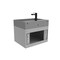 Castello Usa Amazon 24-inch Gray Vanity Set with Gray Top and Black Handles CB-MC-24G-BL-2056-GR - alternate 3